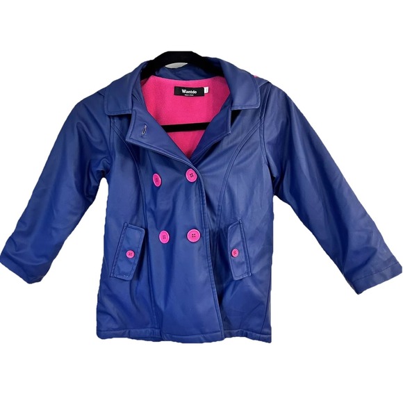 Kids Wantdo Rain Jacket - Blue And Pink - Size 5/6‎       *106 - Picture 1 of 9